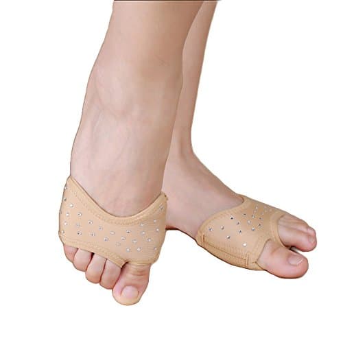 Beading Charm Dance Thicker Professional Paws Pads Half Sole Foot Thong (Medium, Nude2)