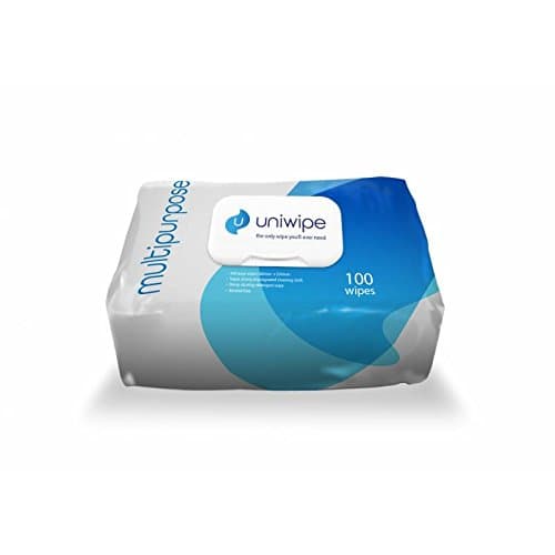 Uniwipe UNIMPW100 Multi-Purpose Wipes, 380 mm Width, 250 mm Length (Pack of 100)