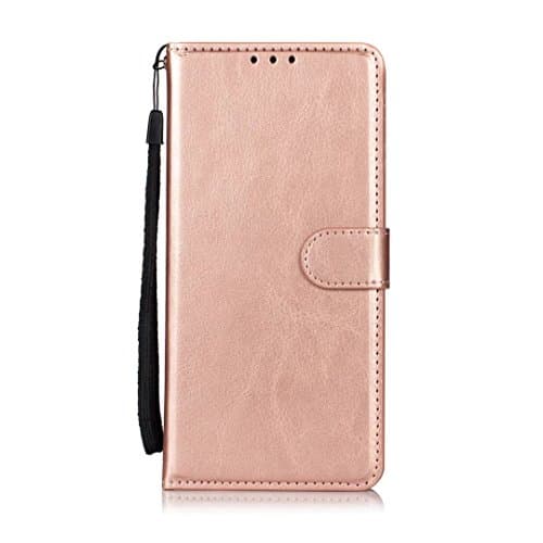 iPhone 7 Plus Wallet Case, iPhone 8 Plus Case, Alkax PU Leather Wallet with Kickstand Card Slot Flip Folio Cover Magnetic Closure Wrist strap Shockproof Protective for Apple iPhone 7 Plus (Rose Gold)