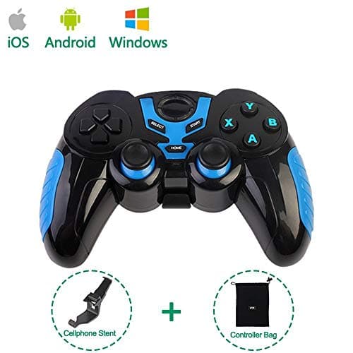 PinPle Bluetooth Game Controller Wireless Rechargeable Gamepad with Clip - Support Android/Windows - for Phone/iPad/Smartphone/Tablet/PC/TV Box
