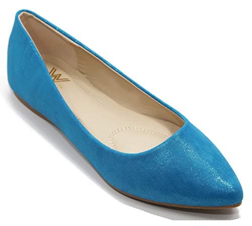 Walstar Women's Comfortable Point Toe Flat Pumps Shoes