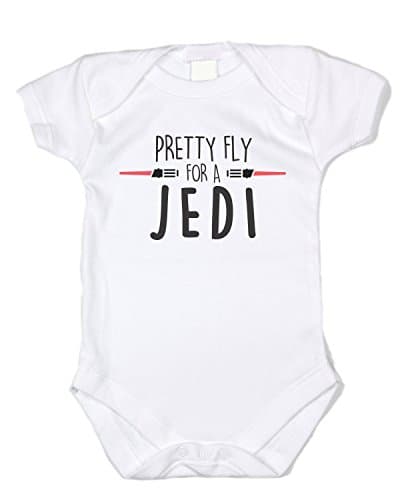 Baffle Star Wars Inspired "Pretty Fly for a Jedi" Black Text, White Onesie