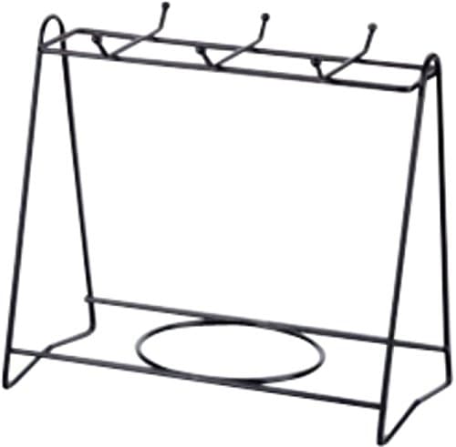 Stylish Cup ＆ Plate Storage Dish Rack Holder Display Stand (Four Cups ＆ Four Plates, Black)