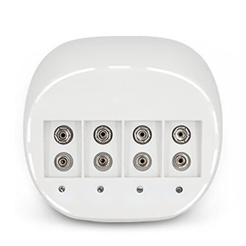 4 Bay 9 Volt Smart Automatic Charger for 6F22 9V Ni-MH Lithium-ion Ni-Cd Rechargeable Batteries