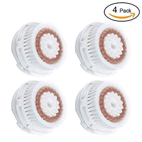 Generic 2 Pack Clarisonic Facial Cleansing Replacement Brush Heads with Cap,Deep Pore Cleansing Brush Compatible with Mia, Mia2, Mia3 (Aria), SMART Profile, Alpha Fit, Pro, Plus and Radiance Cleansing