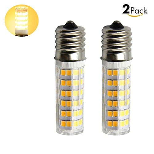 E17 light bulb 5W (equivalent halogen 50W), E17 Base R16 R14 type, AC110V-130V, warm white 3000K (500 lumens), E17 LED Dimmable Bulb for Microwave Oven Appliance. (2 pack)