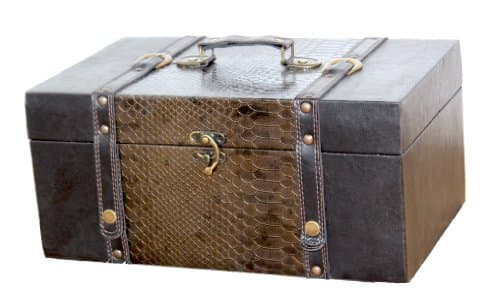 Leather Trunk, Designer Treasure Chest (Princess, Large)