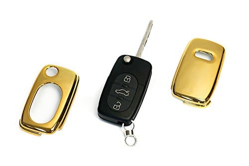 OriginalEuro Gold Remote Flip Key Cover Case Skin Shell Cap Fob Protection S Line for Early Audi