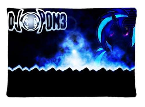 Custom DJ Pon And Rainbow Dash JUSTICE Pillowcase 20x30 Rectangle Soft Cotton Pillow Case one Side Pattern Printed