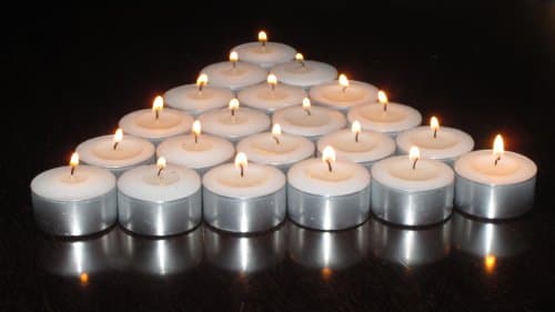 HIGLOW Tealight Candles Extended Burn 7 Hour White Unscented Set of 25