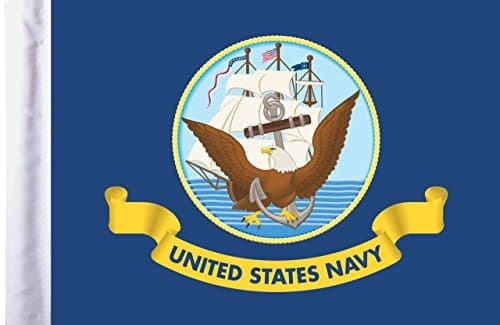 Pro Pad Sleeved 6"x9" Navy Motorcycle Flag