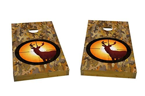 Custom Cornhole Boards "Camo Deer Hunter" Cornhole Boards (Heavy Duty), 2' X 4'