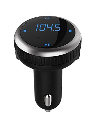 Bluetooth FM Transmitter&amp; Car Charger , Wireless Bluetooth Car Kit ,Car MP3 Player with Dual USB Port TF Card Port Hands-Free Calling for iPhone Samsung Motorola Nexus LG Android Phones (Silver)