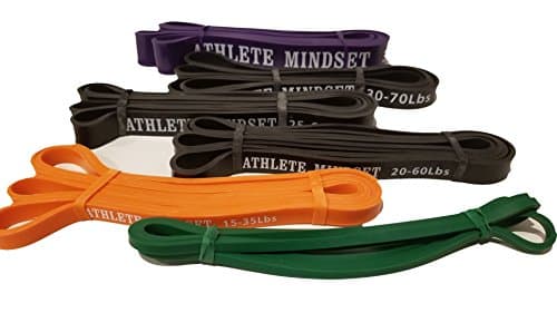 ATHLETE MINDSET Assisted Pull-Up Band, Resistance & Stretch Band | Mobility Band | Powerlifting Band | 41-inch Loop
