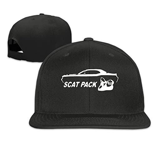 Dodge Challenger Scat Pack Whit Trucker Hats Flat Style Hat Hip Hop Unisex