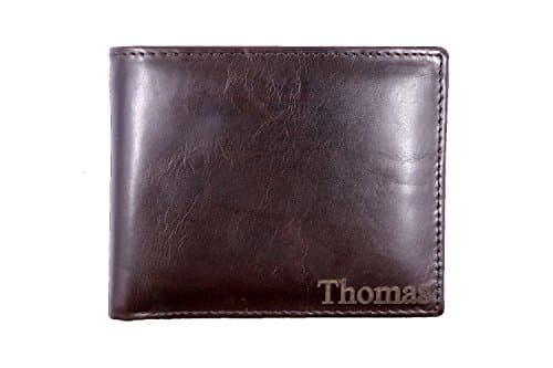 Personalized Mens Leather Wallet,Custom Wallet,RFID Blocking Bifold Wallet,mens gift