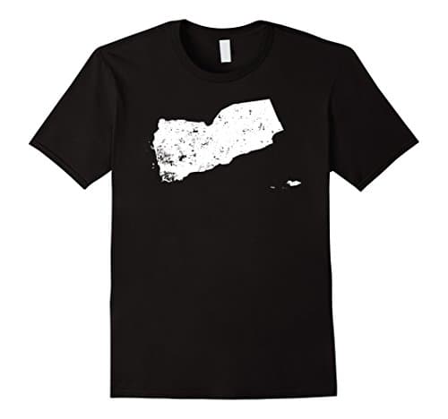 Mens Yemen Map Shirt Medium Black
