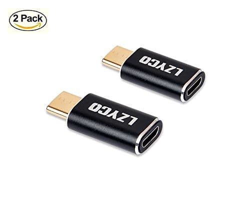 [2 in 1 Pack] LZYCO USB-C to Micro USB Adapter, Converts USB Type-C input to Micro USB, Work with MacBook, ChromeBook Pixel, Nexus 5x, Nexus 6P, HTC10 and LG G5.