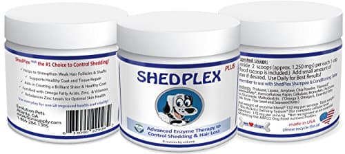 ShedPlex PLUS - Top Choice to help Stop Dog Shedding. Creates an Amazing Coat and while providing Shed Relief for Dogs. Top Rated Dog Shedding Supplements to Reduce Dog Shedding