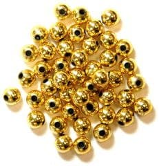 Round Pearl Beads - 5mm - Gold