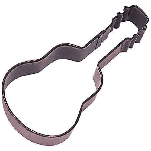 Guitar Cookie Cutter Brown 4.5 in