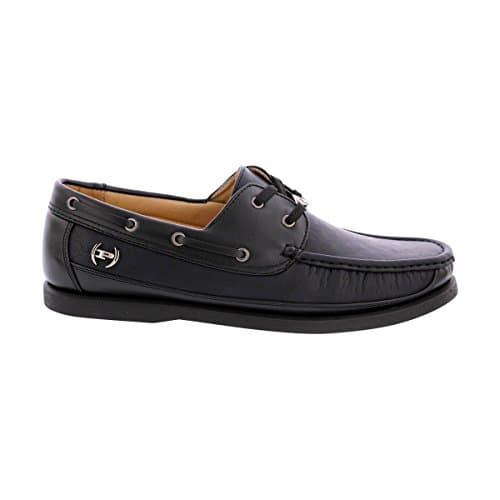 Phat Classic - Men's Dapper Emboss Boat Shoe - Black