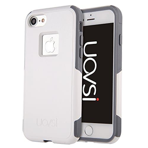 iPhone 8 Case,iPhone 7 Case,UOVSI [UX-8 SERIES] Ultra Amror Heavey Duty Protection Defense Shield [Dual Layer Case] for iPhone 8/iPhone 7 4.7-inch (White Grey)