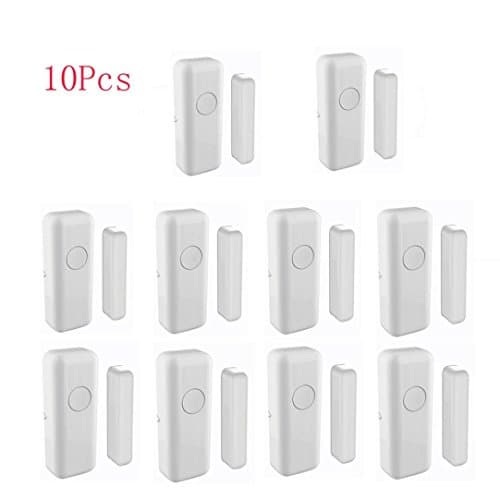 Yeefant 10PCS Convenience Installation Stability Wireless Home Security Door Window Entry Burglar Alarm System Magnetic Sensor, Dustproof and Insect Prevention, 2.6 x 1.4 x 0.5 Inch, White
