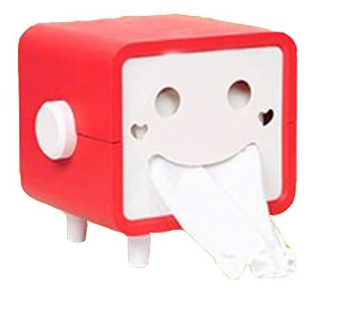 Comfspo TV Shaped Cartoon Plastic Tissue Box Holder Tissue Box Cover/Holder for Bathroom Vanity Countertops