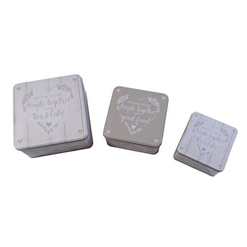 Food For Thought Square Kitchen Cupcake Cake Cookie Biscuit Storage Tin Gift Box (Medium)