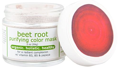 Beetroot Exfoliating & Purifying Mask with beetroot powder, clay and Vitamins B3 and Vitamin B5