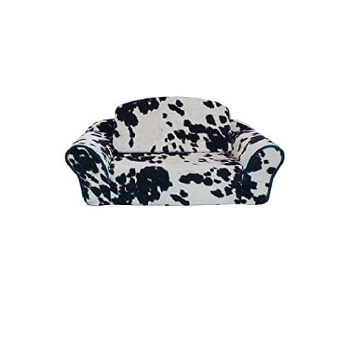 Pet Flys Cowprint with Turquoise Interior Pull Out Pet Sleeper Sofa Bed