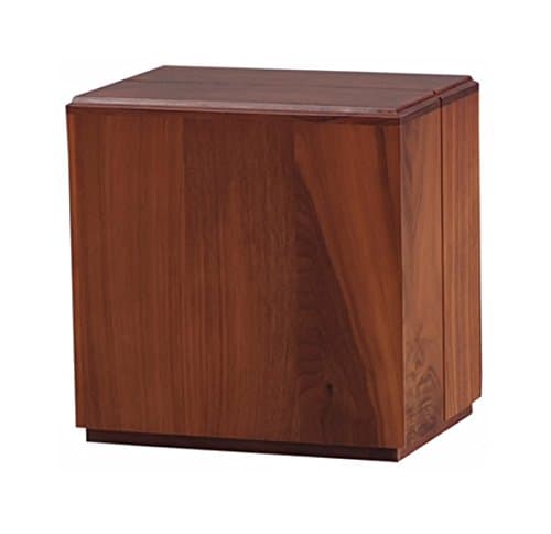Modern Vertical Walnut Wooden Cremation Urn - 100% Solid Walnut Wood - Adult Size