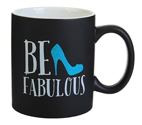 Formation Brands 16 oz C Can Matte Black Be Fabulous Mug (Set of 4), Large, Multicolor