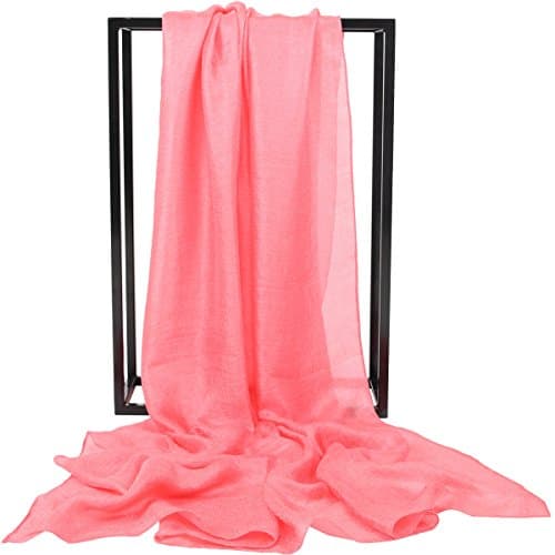 Sangbo Soft Lightweight Sheer Scarf-Long and Large Solid Color Scarfs for Women and Girls