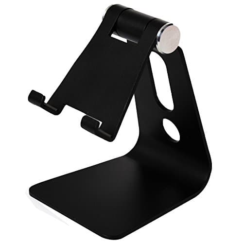 Cell Phone Stand,Adjustable Tablet Stand,Cradle, Multi-angle Desktop Holder for iPhone 8 X 7 6 6s Plus 5 5s, Galaxy Note ,Huawei, iPad , Nintendo Switch, Android Smartphone Accessories-Black