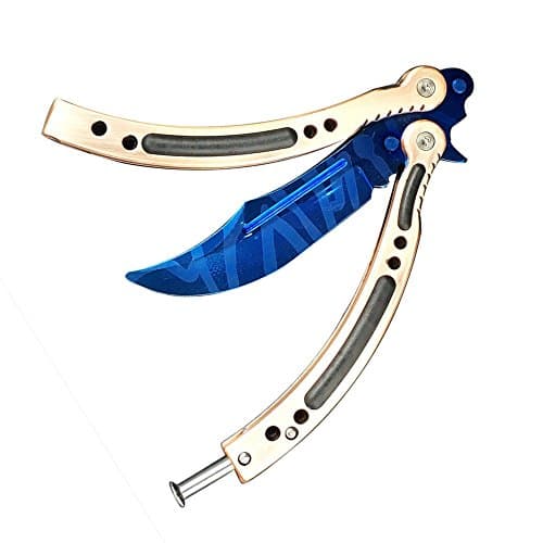 Era Demon New Style Cross Fire Cs:Go Practice Knife Handle Folding Tactical Training Knife (Blue)