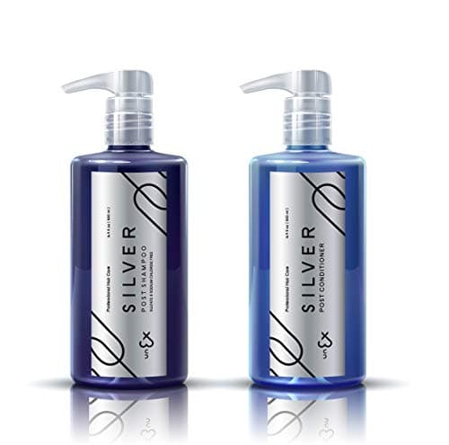 UNEX Silver Shampoo and Conditioner 16.9 fl.oz (500ml)- Blonde and Silver
