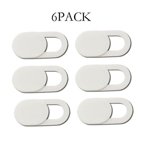 Webcam Cover by HONMAX, 6 Pack 0.03in Ultra-Thin PC Web Camera Cover for MacBook Air Pro, Laptop, Mac, PC, Surfaces Pro, iPhone, Protect Your Privacy and security (white6)