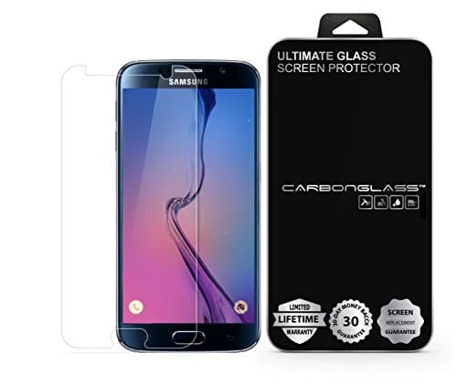 Samsung Galaxy S6 Screen Protector by SCREENDER - Scratch Proof CARBONGLASS - Ultra Clear High Definition - 90 Days LCD Screen Replacement Guarantee
