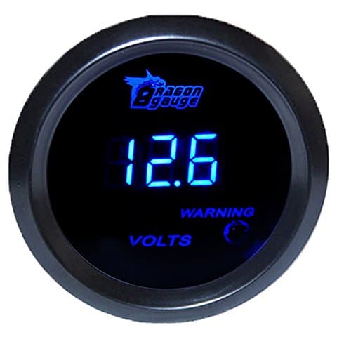 Supmico 52mm Car Motor Digital Blue LED Light Display Volt Voltage LED Gauge Meter