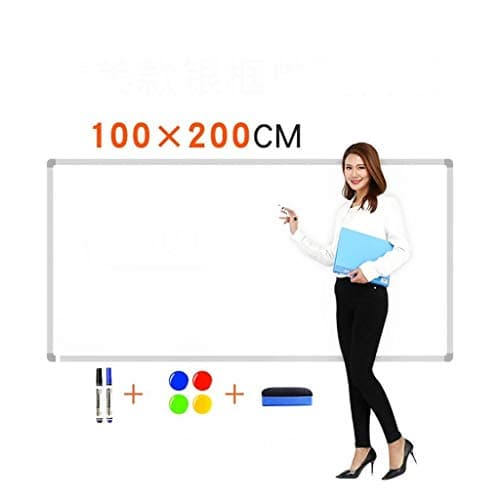 Magnetic Double-Sided Whiteboard - Office Home Message Board - Easy to Write and Easy to Wipe - Conference Training Wall-Mounted (Size : 100x200cm)