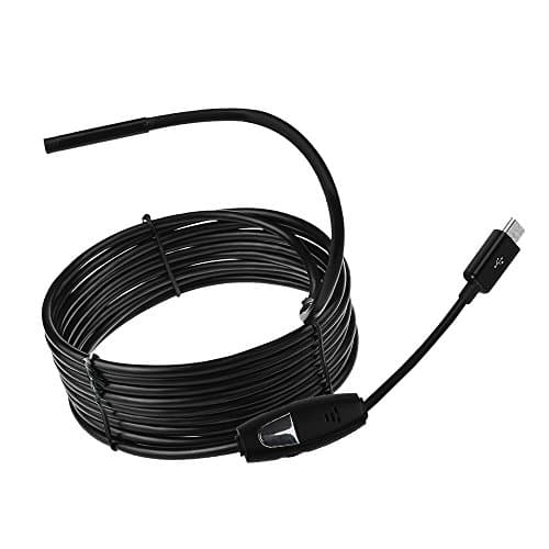 Ranipobo 3.5M Camera Video Borescope 7mm Diameter Android Phone Endoscope Waterproof Snake Tube USB Port Waterproof Night Vision Inspection (Black 11.48 Ft)