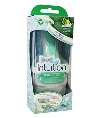 Wilkinson by Schick Intuition Sensitive Care Razor with 1 Refill Cartridge and Shower Hanger + FREE Curad Bandages 8 Ct