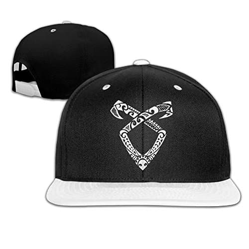 Shadowhunter Rune Flat Snapback Classic Hip Hop Hat White