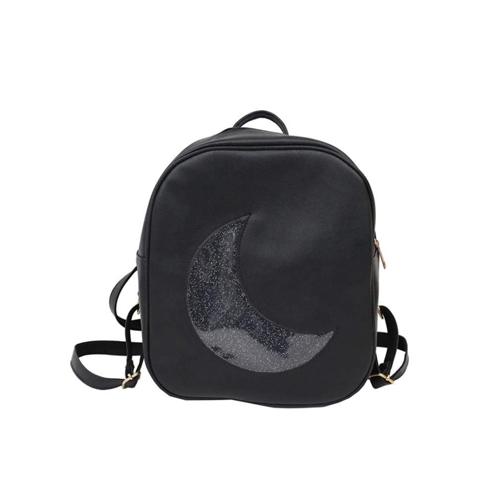 Rialbag Leather Backpack Transparent Moon Backpack School Bags