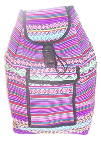 Peru Beach Picnic Purple Wool Backpack Bag