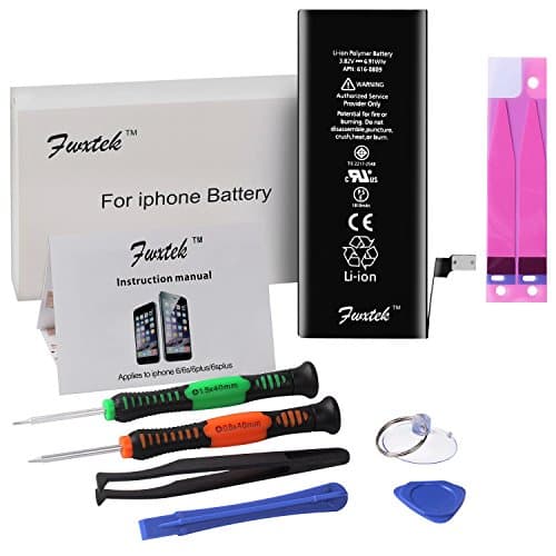 Battery Charger Internal Li-ion Replacement for iPhone 6 (Not 6 Plus, 6S or 6S Plus) with Complete Repair Tools Kit and Instructions by Fwxtek - 1 Year Warranty