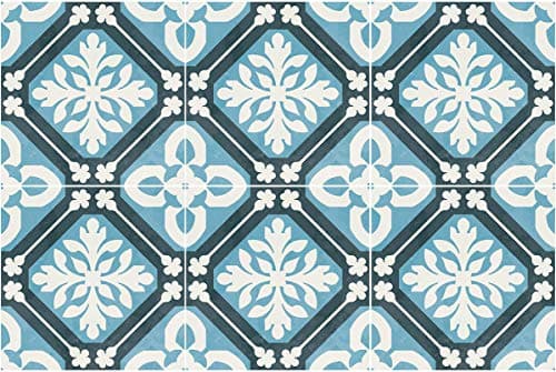 Sirface Tangier Blue Tile Decals - Tile Stickers Set for Kitchen and Bathroom - PACK OF 24 - Different (4x4 inches | 10x10 cm)