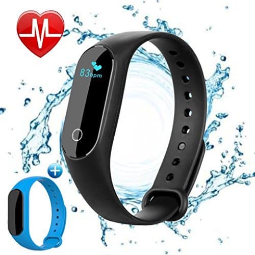 Vegkey Fitness Tracker,Activity Tracker,IP67 Waterproof Wireless Bluetooth Smart Bracelet with Heart Rate Monitor/Steps Counter/Sleep Monitor/Connected GPS Smart Watch for Android&amp;iOS